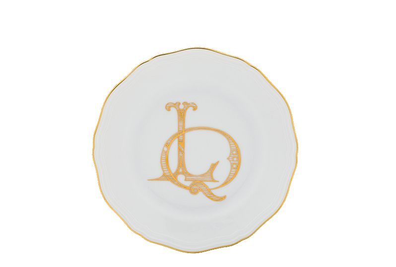 Antico Doccia - Corona Monogram oro - Conf. 4 piatti dessert Corona Monogram oro 