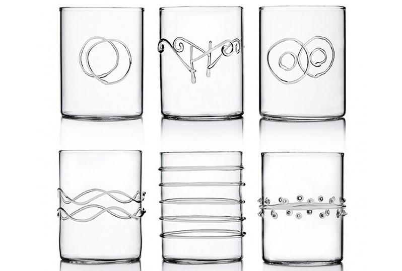 Set 6 bicchieri trasparenti acqua