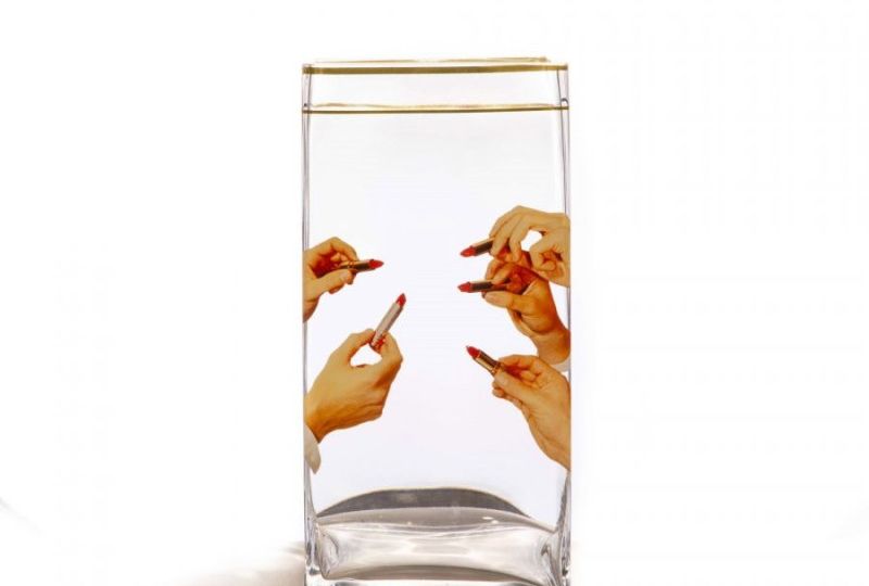 Cilindrical Glass Vases - Vaso h. 30 Lipstick